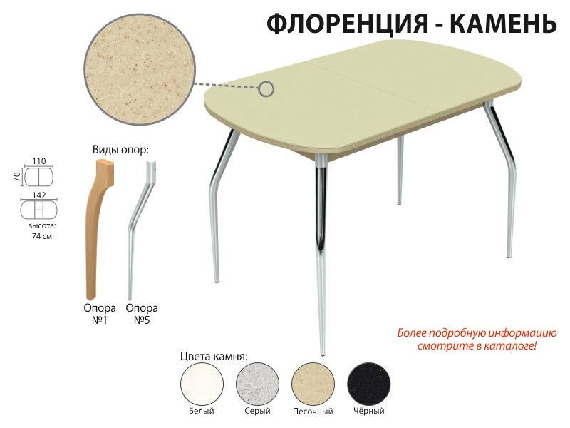 обеденный стол флоренция-камень в Севастополе