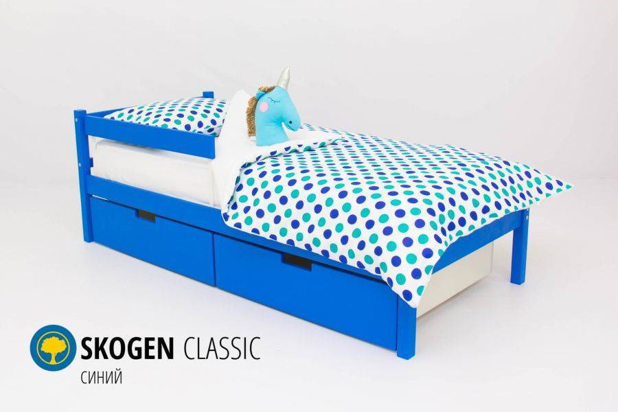 детская кровать skogen classic синий в Севастополе