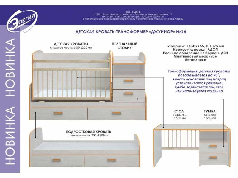 кровать-трансформер джуниор в Севастополе