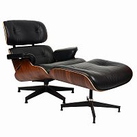 кресло eames style lounge chairчерное с коричневым в Севастополе