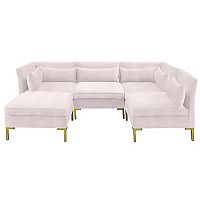 диван zara sectional угловой розовый в Севастополе