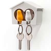 держатель+брелок для ключей двойной sparrow белый-желтый в Севастополе