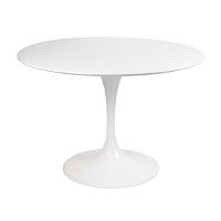 стол eero saarinen style tulip table mdf d100 глянцевый белый в Севастополе