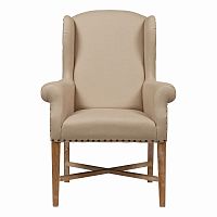 кресло мягкое с ушами french wing chair бежевое в Севастополе