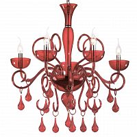 подвесная люстра ideal lux lilly sp5 rosso в Севастополе