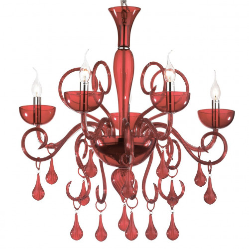 подвесная люстра ideal lux lilly sp5 rosso в Севастополе