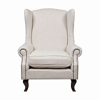 кресло мягкое с ушами белое collins wingback chair в Севастополе