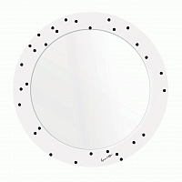 зеркало с рисунком белое круглое черные точки pois в Севастополе
