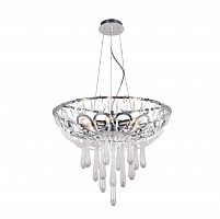 подвесная люстра crystal lux dorotea sp5 d450 chrome прозрачная в Севастополе