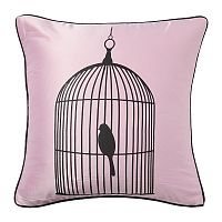 подушка с птичкой в клетке birdie in a cage pink в Севастополе