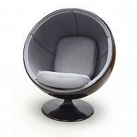 кресло ball chair черно-серое в Севастополе