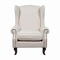 кресло collins wingback chair кремовая ткань в Севастополе