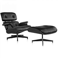 кресло eames style lounge chair черное в Севастополе