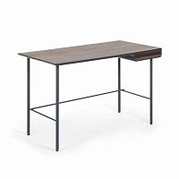 стол mahon desk ореховый шпон, mdf матовый графит в Севастополе