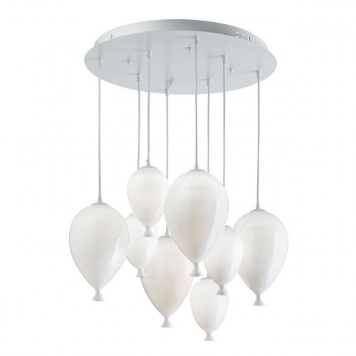 подвесная люстра ideal lux clown sp8 bianco в Севастополе