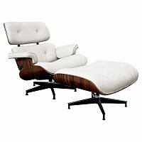 кресло lounge chair & ottoman белое в Севастополе