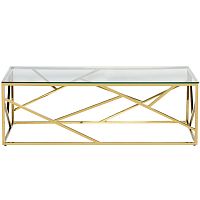 стол журнальный h-bridge gold 120*60*40см золотой в Севастополе