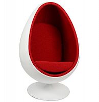 кресло ovalia egg style chair красное в Севастополе