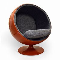 кресло ball chair оранжево-черное в Севастополе