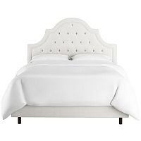 кровать двуспальная 180х200 белая с каретной стяжкой harvey tufted white в Севастополе