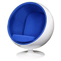 кресло eero ball chair синее с белым в Севастополе