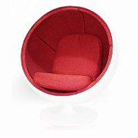 кресло ball chair бело-красное в Севастополе