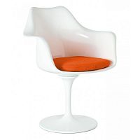 кресло tulip armchair бело-оранжевое шерсть в Севастополе