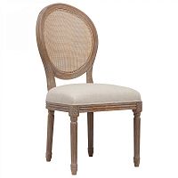 стул vintage french round cane back кремовый лён в Севастополе