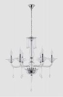 подвесная люстра crystal lux monica sp6 chrome/transparent в Севастополе