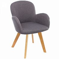 стул деревянный стул asia wooden legs / grey fabric в Севастополе