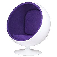 кресло eero ball chair бело-фиолетовое в Севастополе