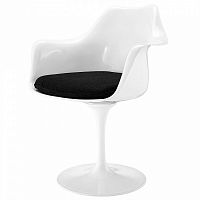 стул eero saarinen style tulip armchair черная подушка в Севастополе