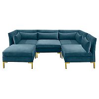 диван zara sectional угловой синий в Севастополе