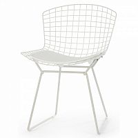 стул bertoia side кожаный standart белый в Севастополе