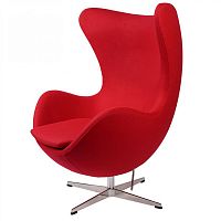 кресло arne jacobsen style egg chair красная шерсть в Севастополе