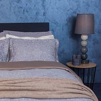 комплект постельного белья decoflux сатин 1.5 спальный versaille grey в Севастополе