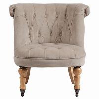 кресло amelie french country chair серо-бежевое в Севастополе