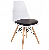 стул деревянный pc-011 белый / черный (eames style) в Севастополе