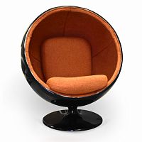 кресло ball chair черно-коричневое в Севастополе