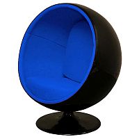 кресло eero ball chair синее с черным в Севастополе