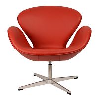 кресло arne jacobsen style swan chair красное в Севастополе